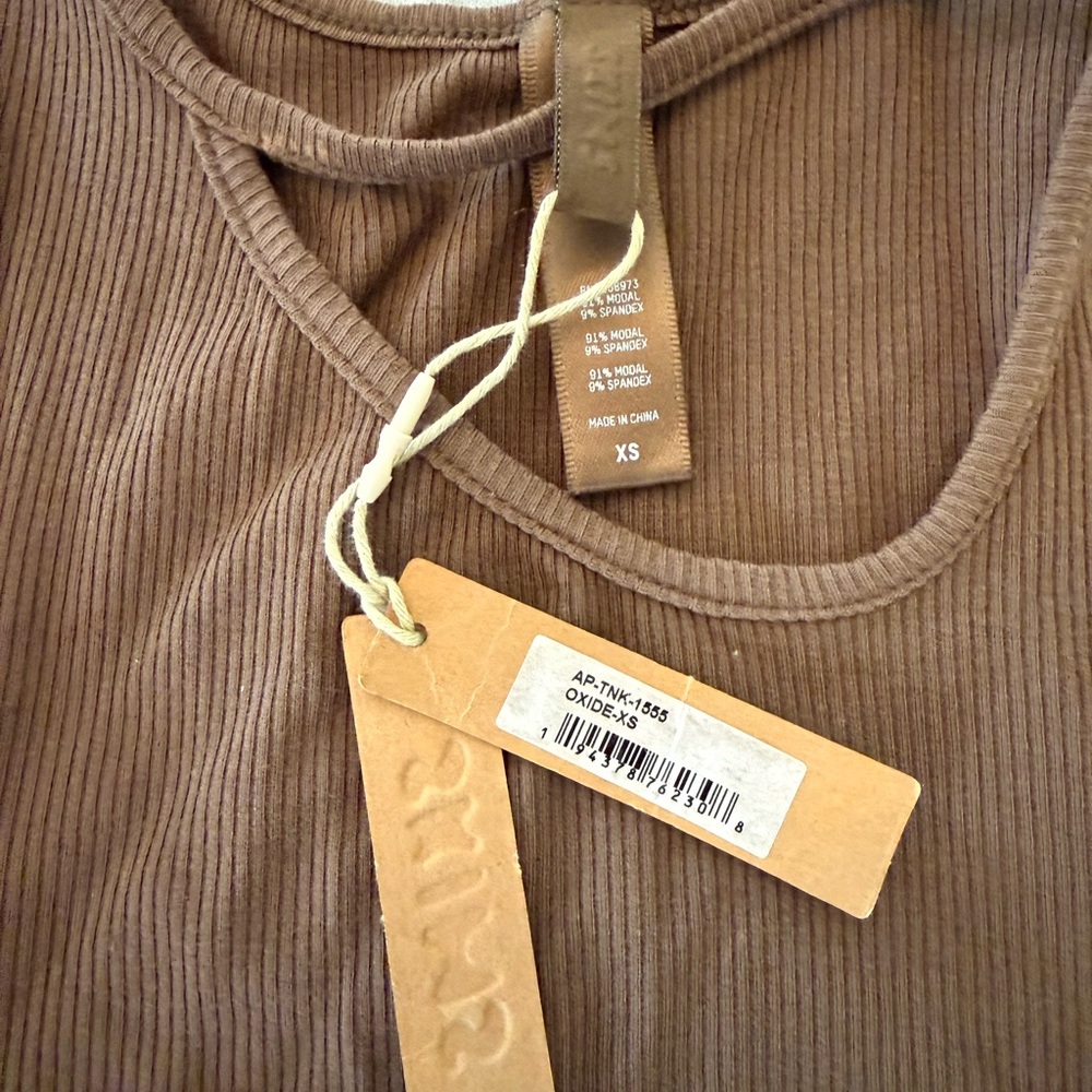 Skims Brown Ribbed Tank Top - Picture 2 of 2